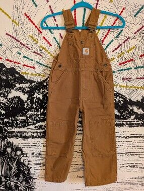 Kids Toddler Tan Gender Neutral Overalls